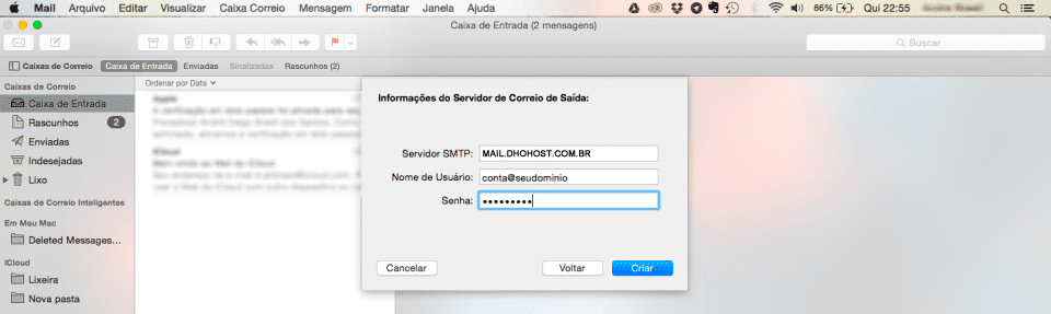 Configurando seu email no Mac